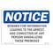 Signmission OSHA Notice Sign, 10" H, Rigid Plastic, Reward For Information Leading To Arrest Sign, Landscape OS-NS-P-1014-L-18102 - alternate 1